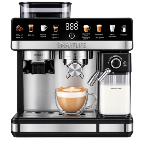 smartlife Smartlife Cafetera Espresso Digital con Molinillo ECGDM5750