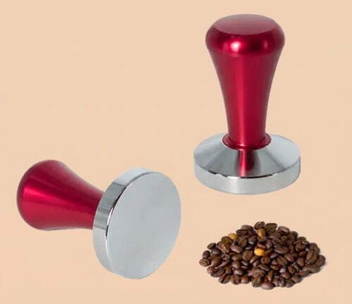 Tamper 58mm rojo metalizado